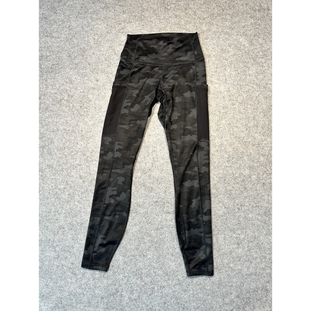 Fabletics On-The-Go PowerHold High Waisted Leggings Womens 2XS Charcoal‎ Camo